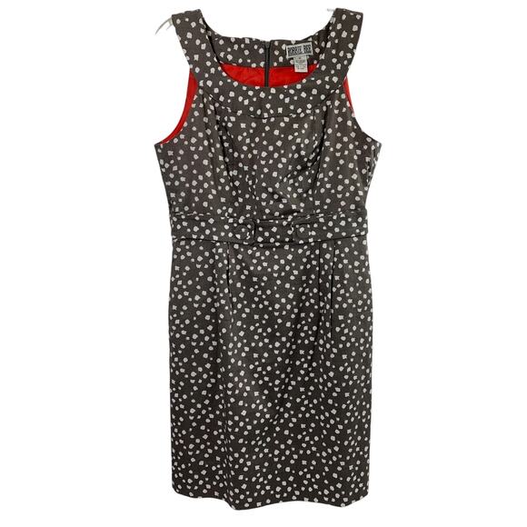 Robbie Bee Dress Womens 10‎ Gray White Sleeveless Sheath Office Event Summer - Picture 1 of 7